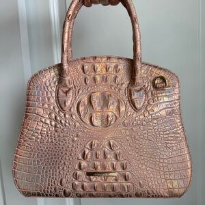 Brahmin Rosetta Satchel Rose Gold Melbourne Leather